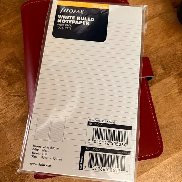 Filofax Original Personal Organizer, Pillarbox Red - Picture 12 of 13